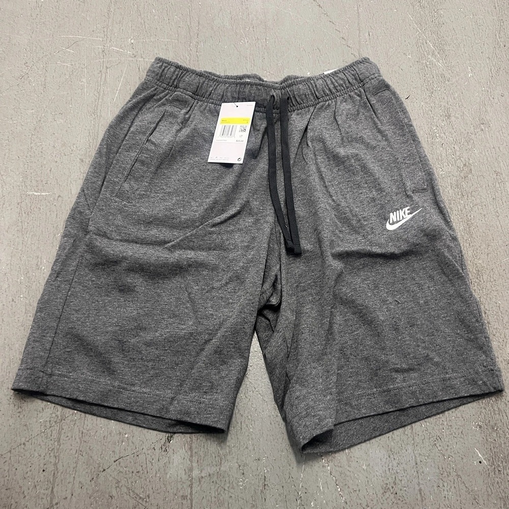 Nike Sportswear Club Jersey Shorts Men's‎ Small Gray Standard Fit BV2721-071